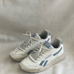 Reebok Classic White and Blue Trainers